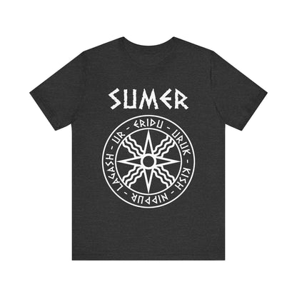 Dark Grey Heather / S Sumer Ancient Mesopotamian Cities T-Shirt