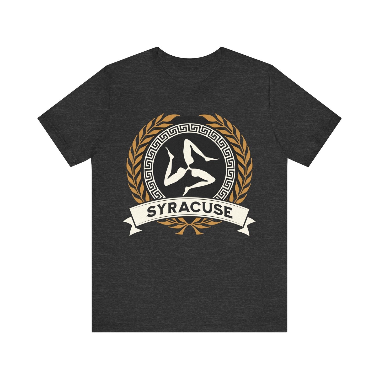 Dark Grey Heather / S Syracuse Ancient Greek City-State - Polis of Syracuse Symbol - Syracusan History - T-shirt