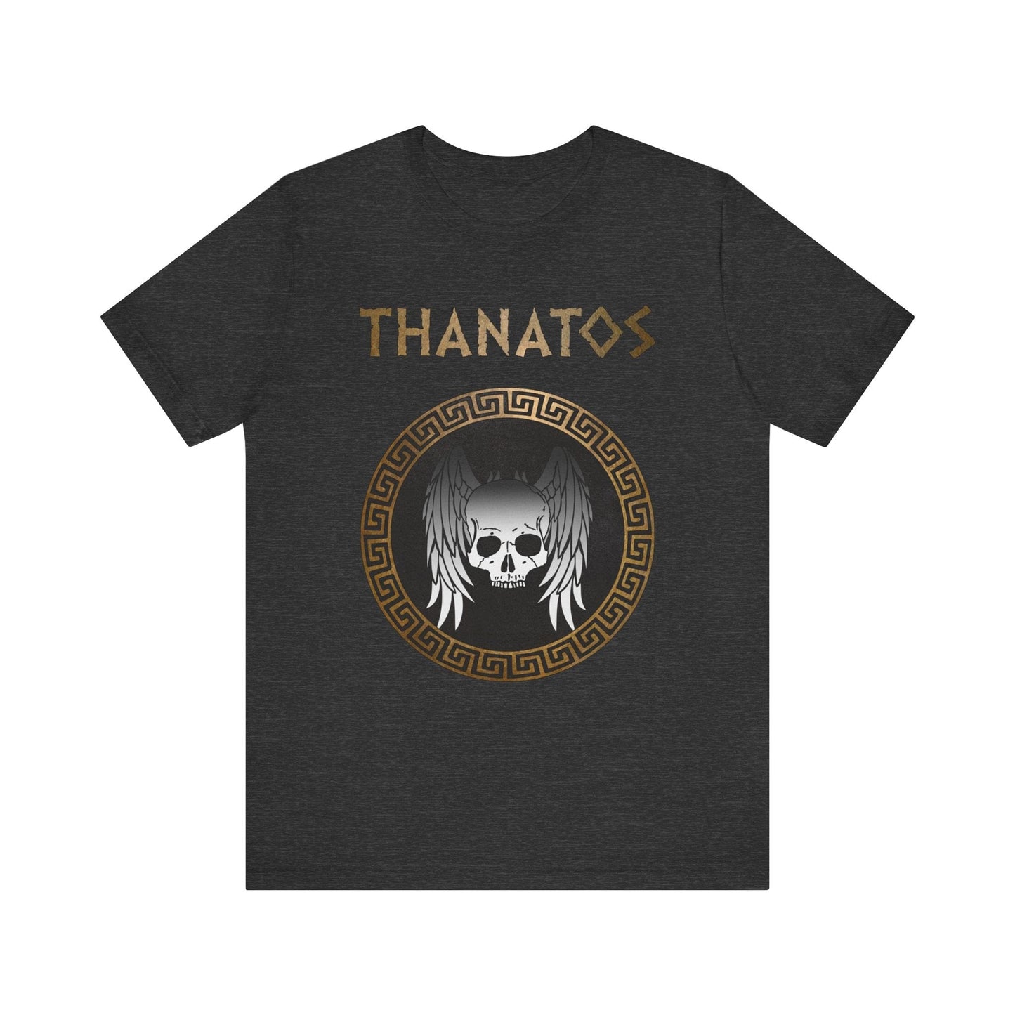 Dark Grey Heather / S Thanatos Ancient Greek God T-Shirt