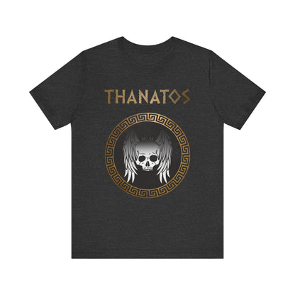 Dark Grey Heather / S Thanatos Ancient Greek God T-Shirt