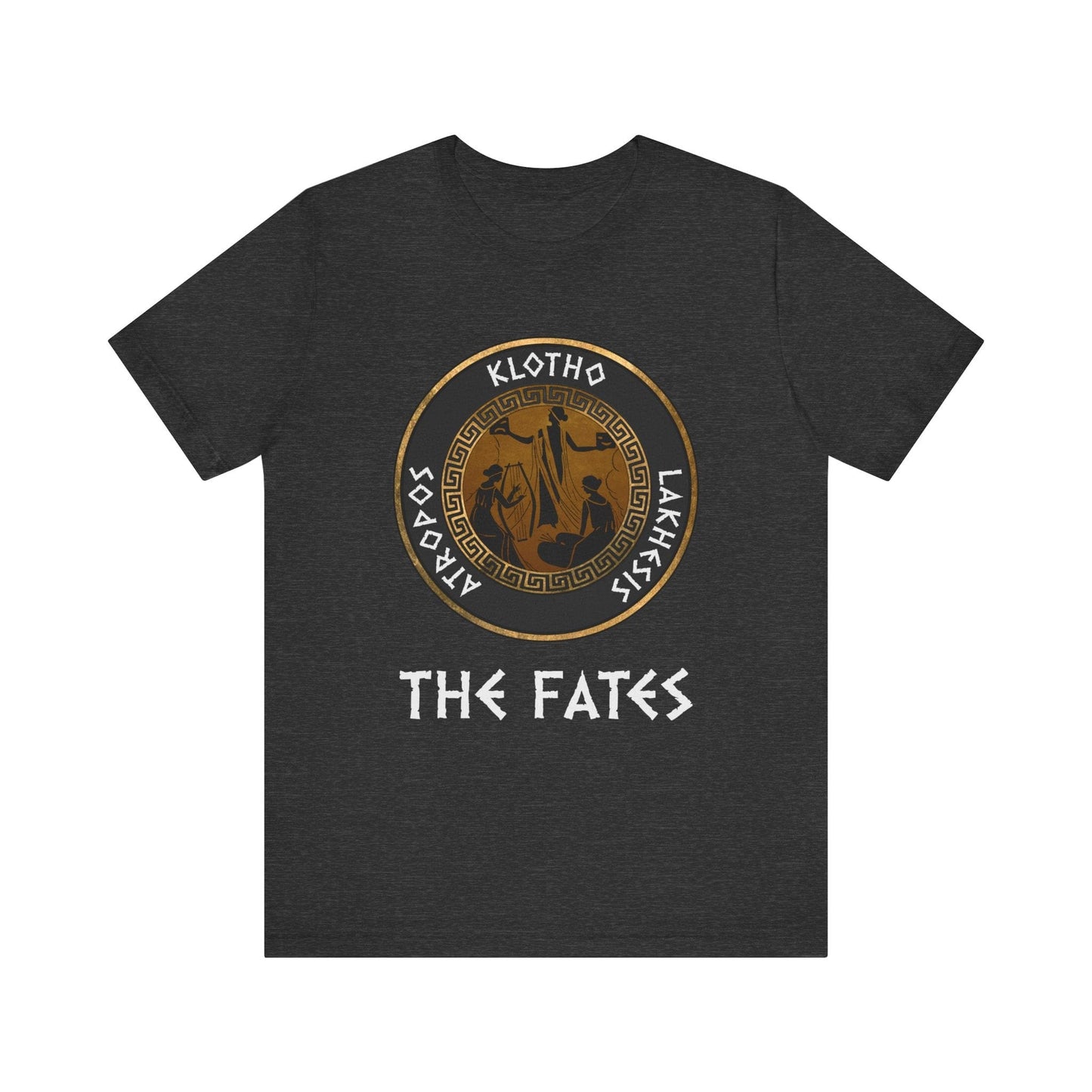 Dark Grey Heather / S The Fates - The Moirai - Ancient Greek Goddesses T-Shirt
