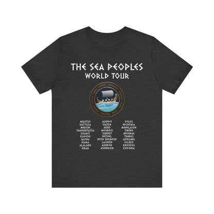 Dark Grey Heather / S The Sea Peoples World Tour - Bronze Age History Meme - Funny History T-shirt