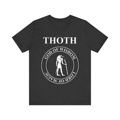 Dark Grey Heather / S Thoth Egyptian God of Wisdom and Magic T-Shirt