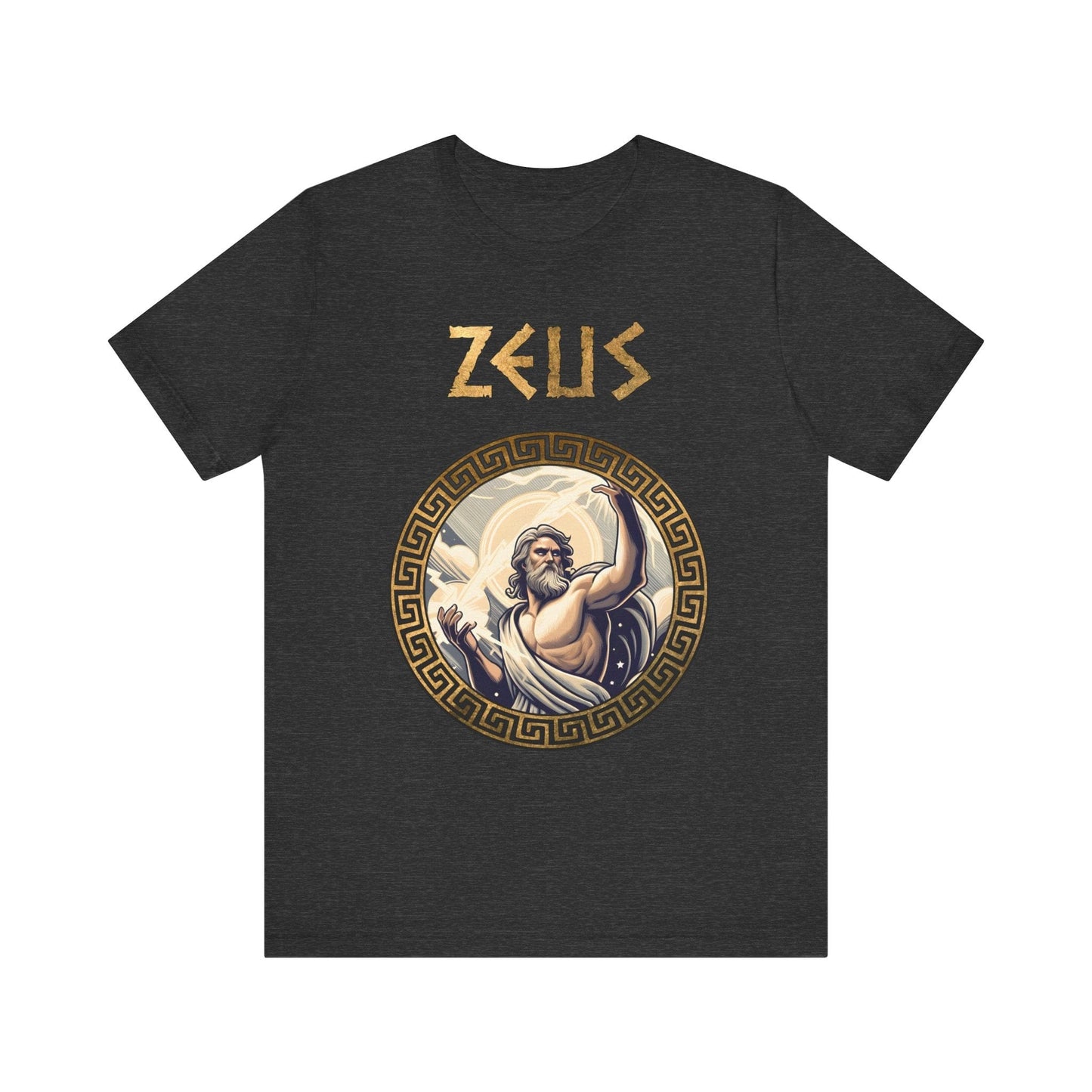 Dark Grey Heather / S Zeus King of the Greek Gods T-Shirt