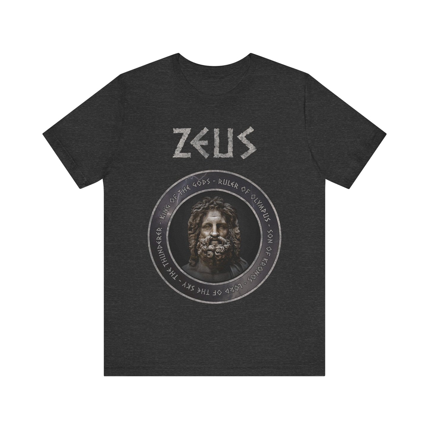 Dark Grey Heather / S Zeus Lord of Olympus T-Shirt