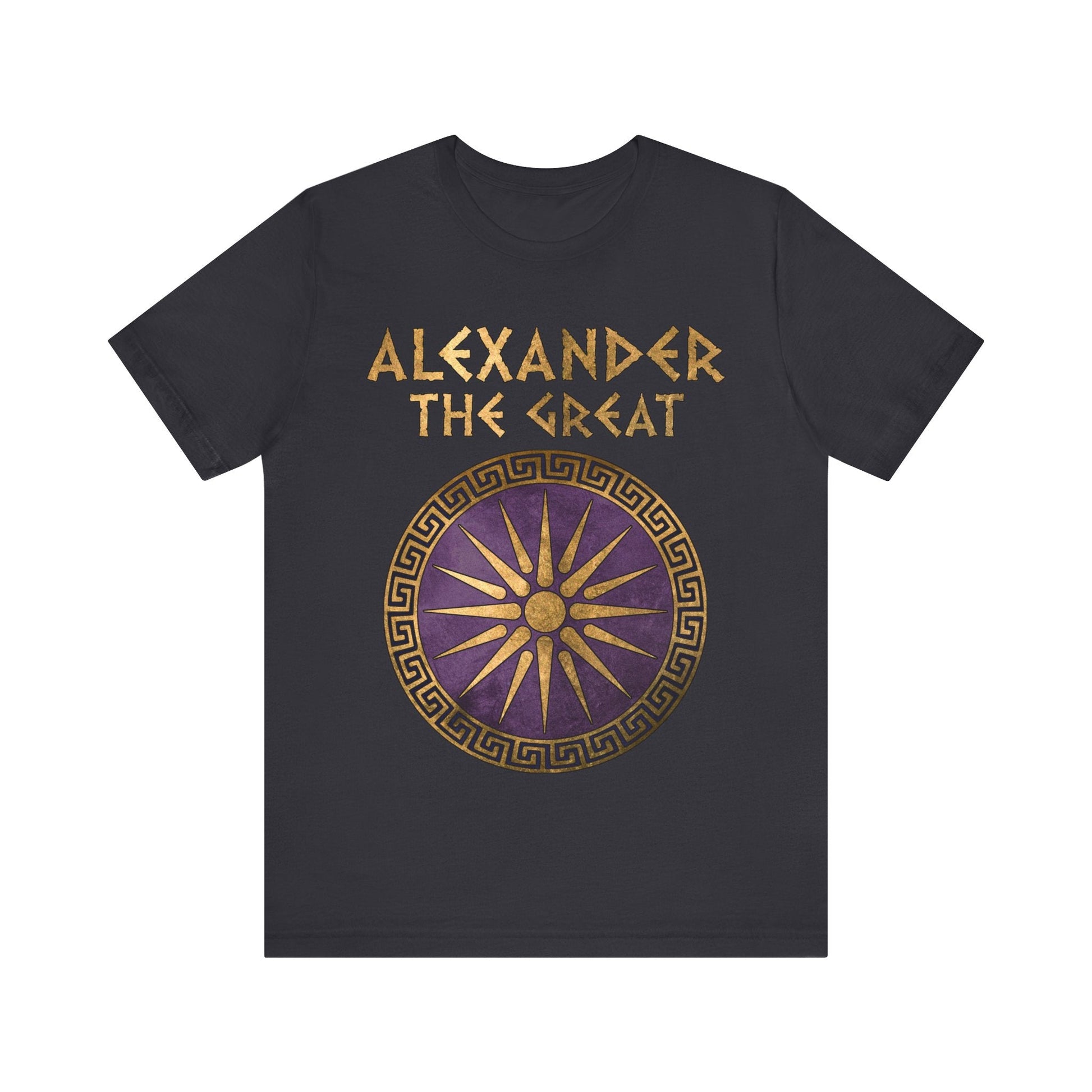 Dark Grey / S Alexander the Great Makedon Shield T-Shirt