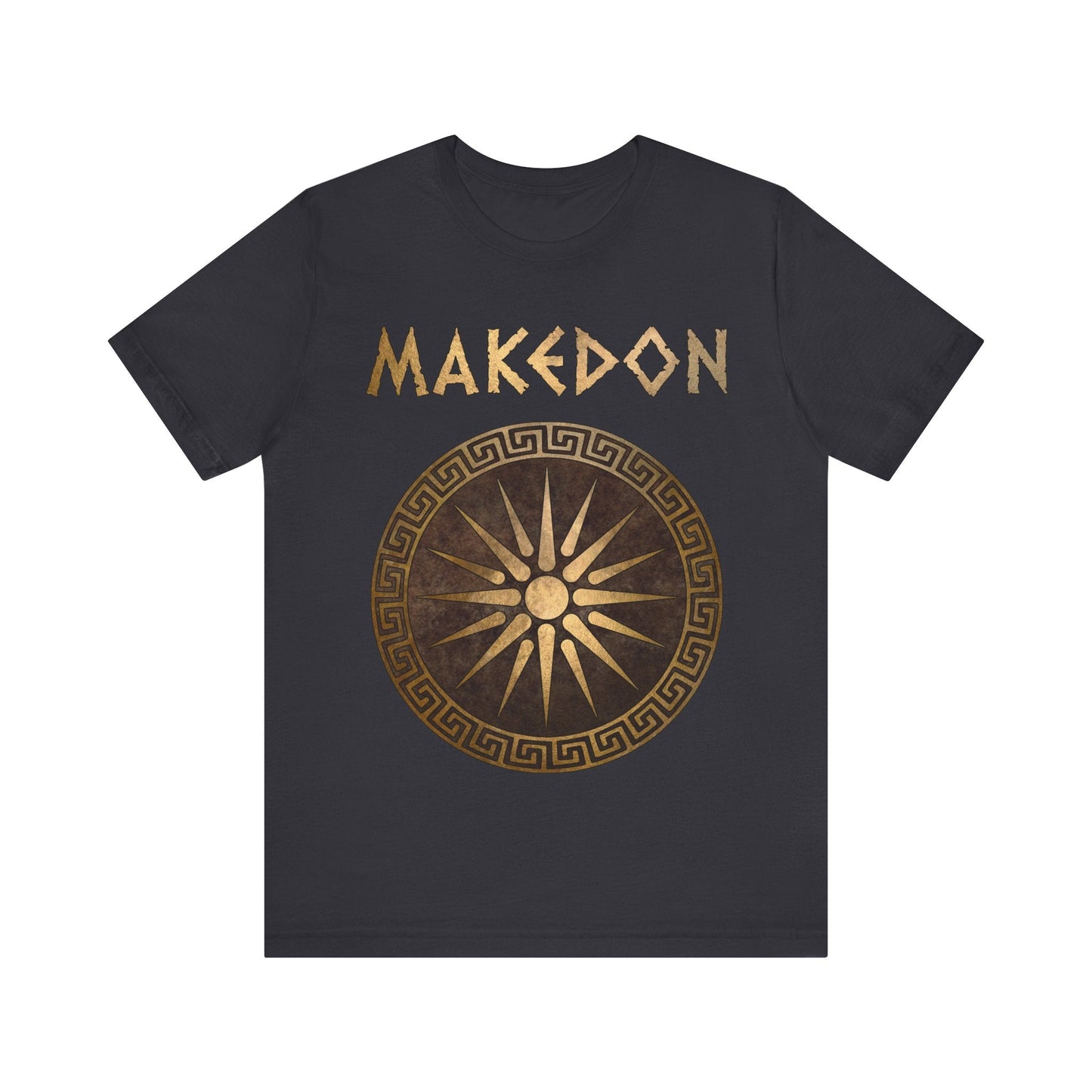 Dark Grey / S Ancient Makedon Shield Alexander the Great T-Shirt