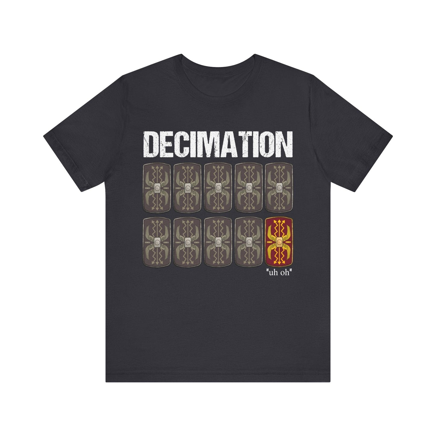 Dark Grey / S Decimation - Ancient Roman Army - Funny Roman History T-shirt