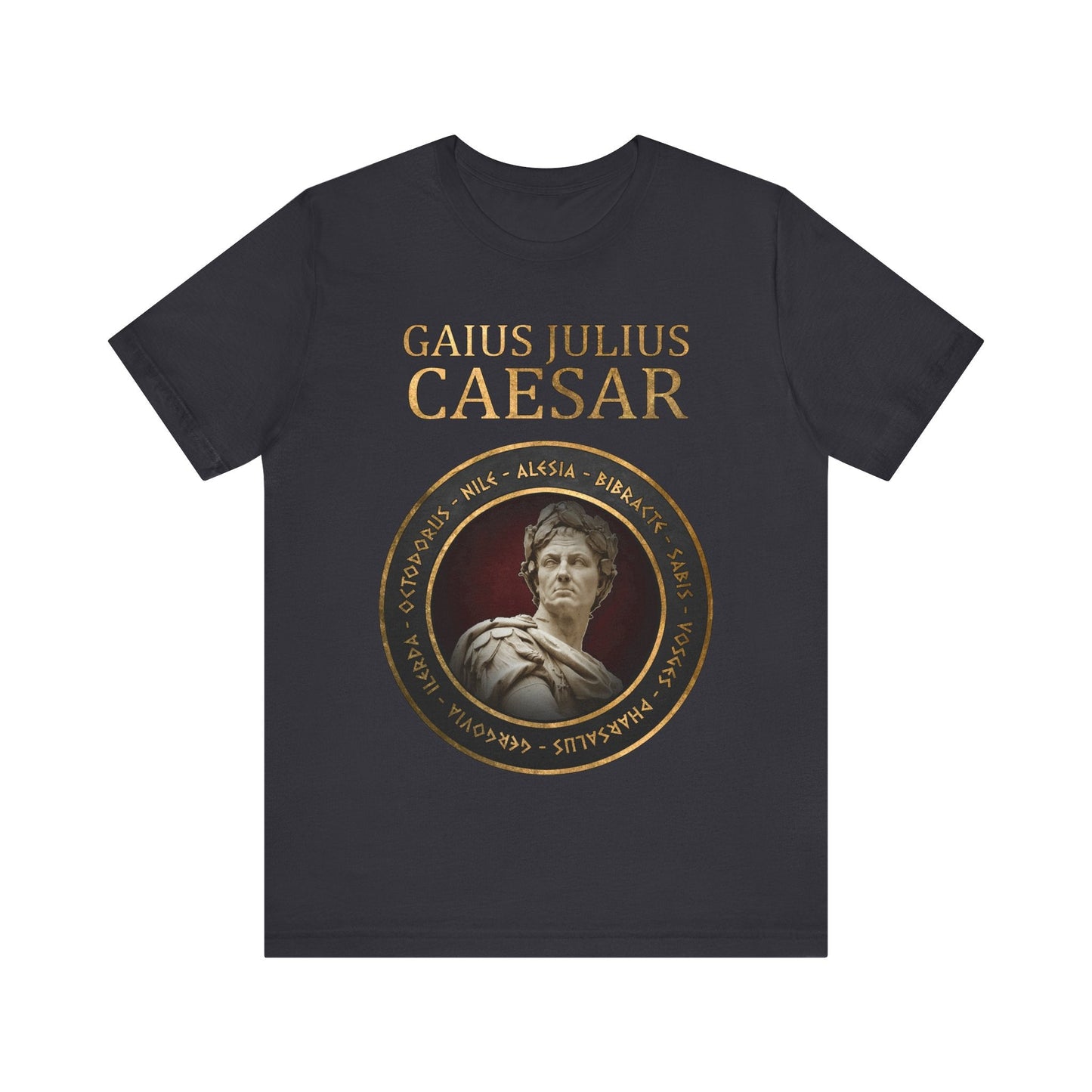 Dark Grey / S Gaius Julius Caesar - Famous Battles T-Shirt