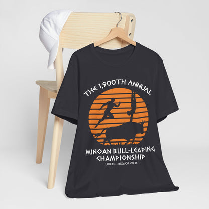 Dark Grey / S Minoan Bull-Leaping Championship - Funny Ancient History Minoans T-shirt