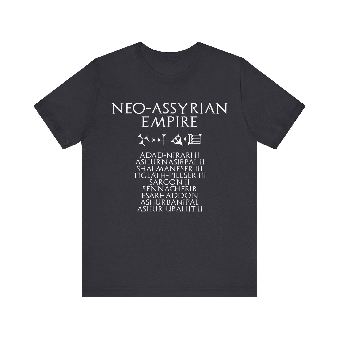 Dark Grey / S Neo-Assyrian Empire - Neo-Assyrian Kings and Cuneiform Assyria T-Shirt
