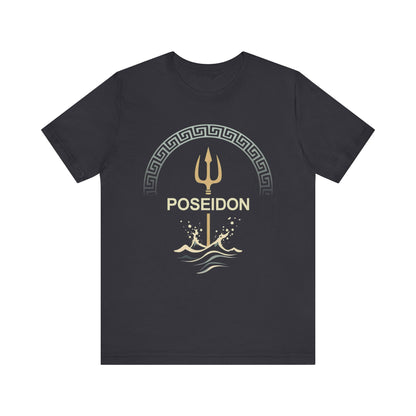 Dark Grey / S Poseidon Ancient Greek God of the Sea T-Shirt