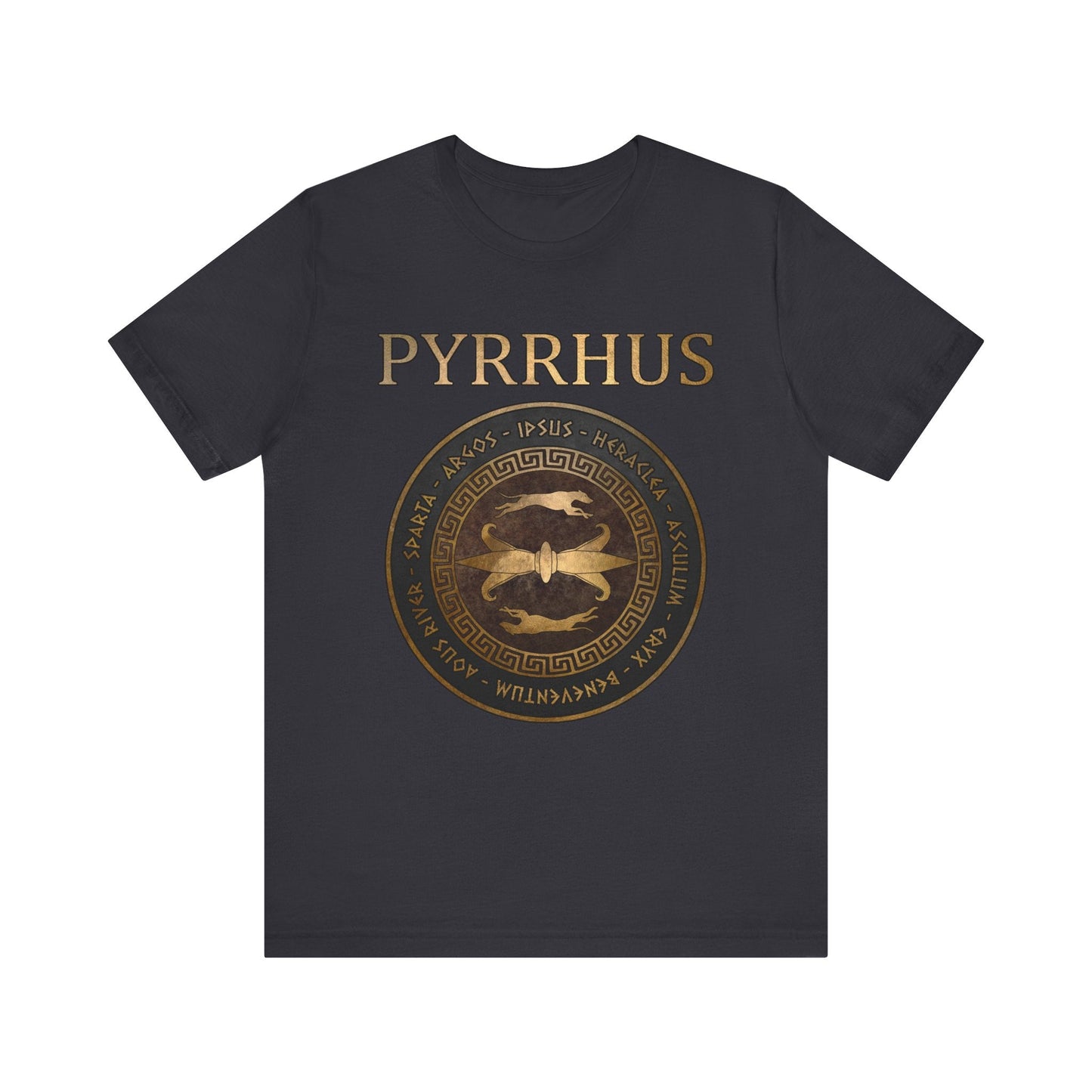 Dark Grey / S Pyrrhus of Epirus Famous Battles - Ancient Warfare - Ancient Battles T-shirt
