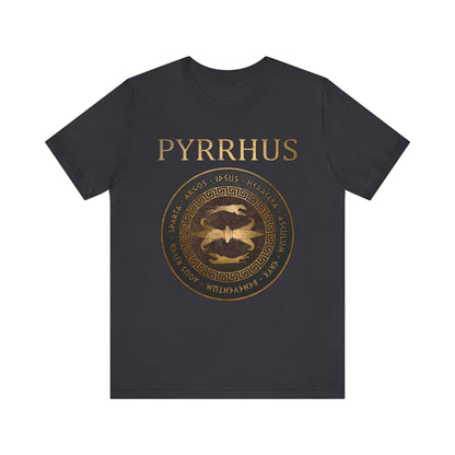 Dark Grey / S Pyrrhus of Epirus Famous Battles - Ancient Warfare - Ancient Battles T-shirt