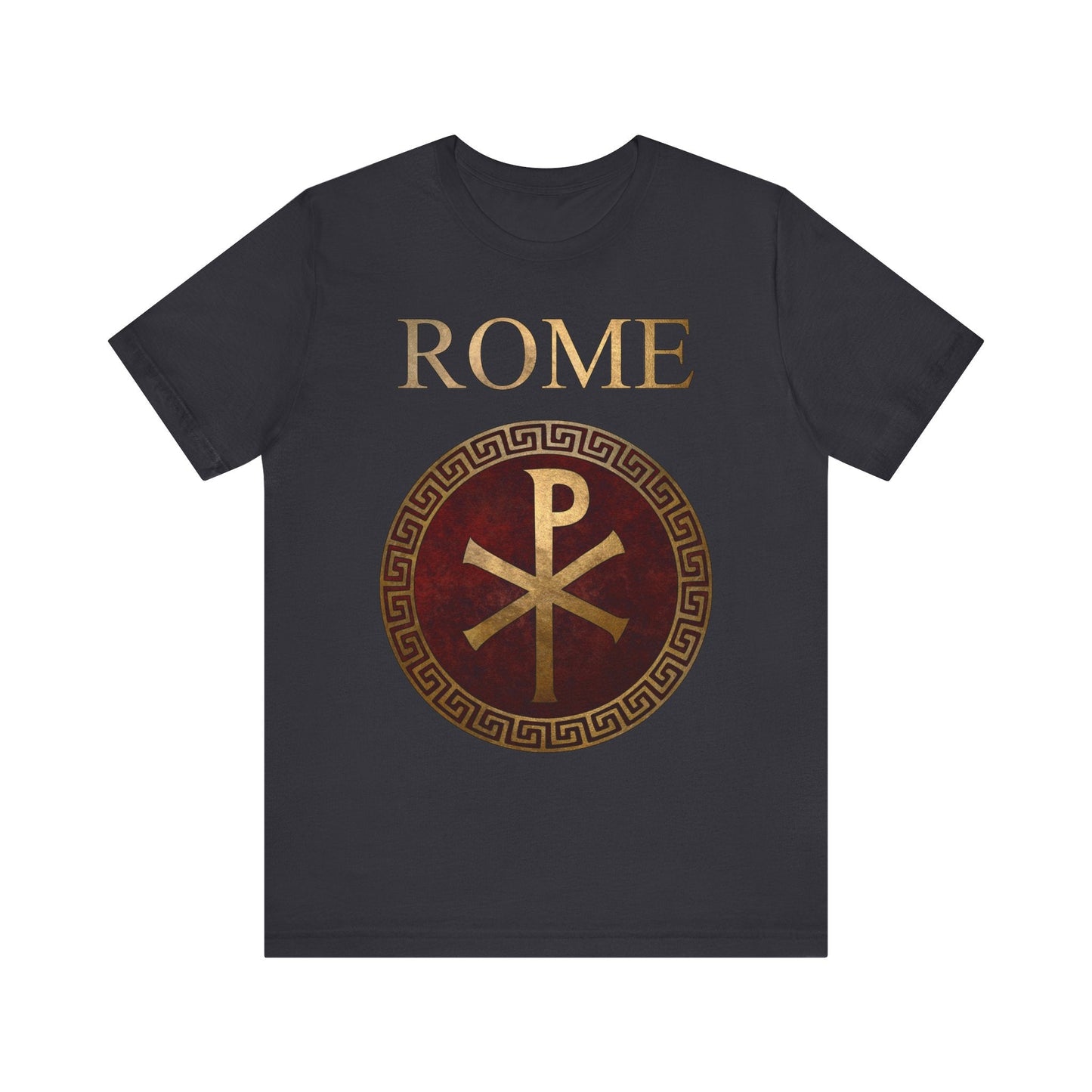 Dark Grey / S Roman Empire Imperial Chi Rho Symbol T-Shirt