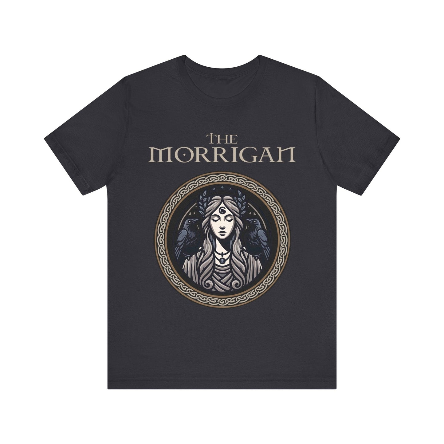 Dark Grey / S The Morrigan Celtic Goddess of Witchcraft - Celtic Mythology T-Shirt