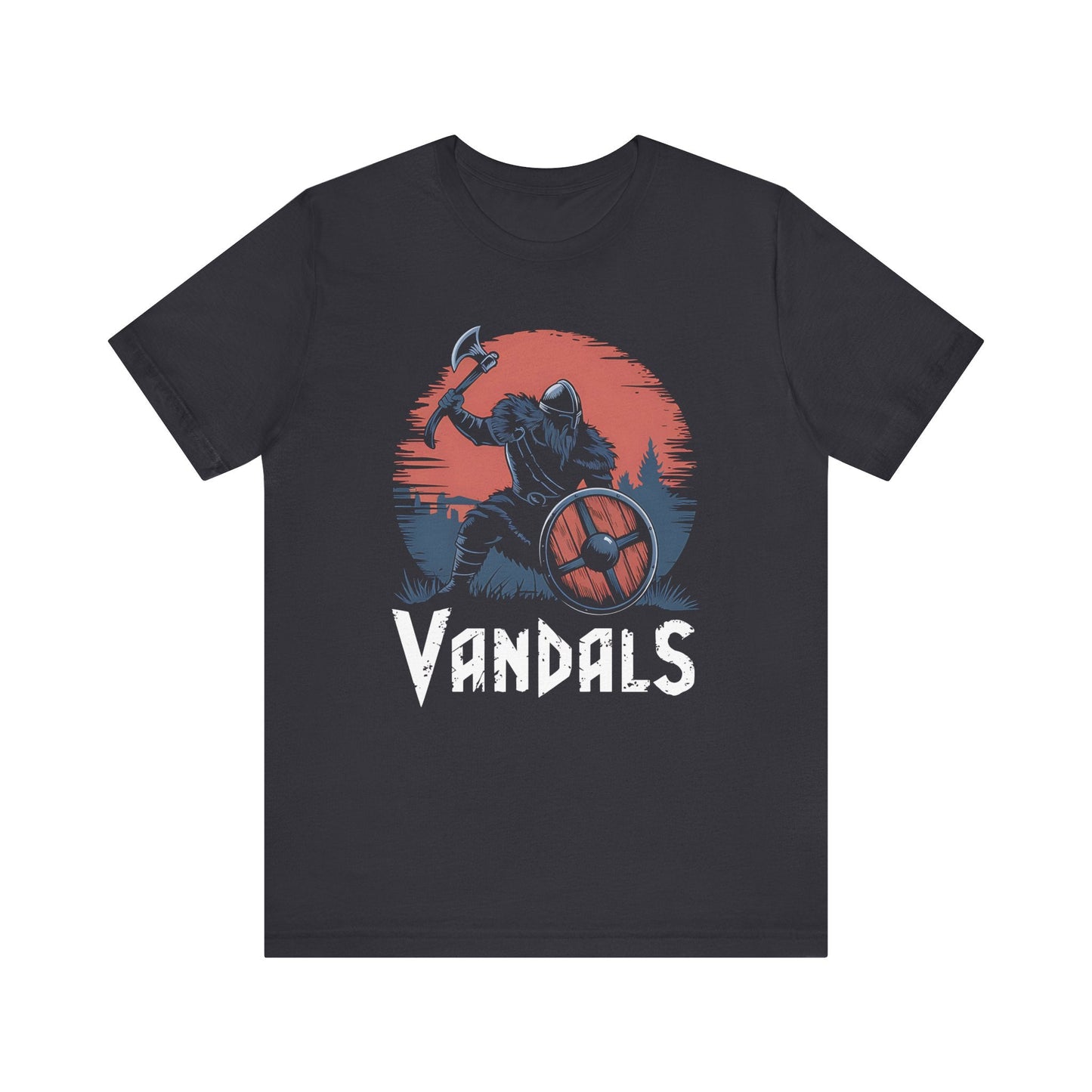 Dark Grey / S Vandals Warrior - Dark Ages History - Kingdom of the Vandals T-shirt