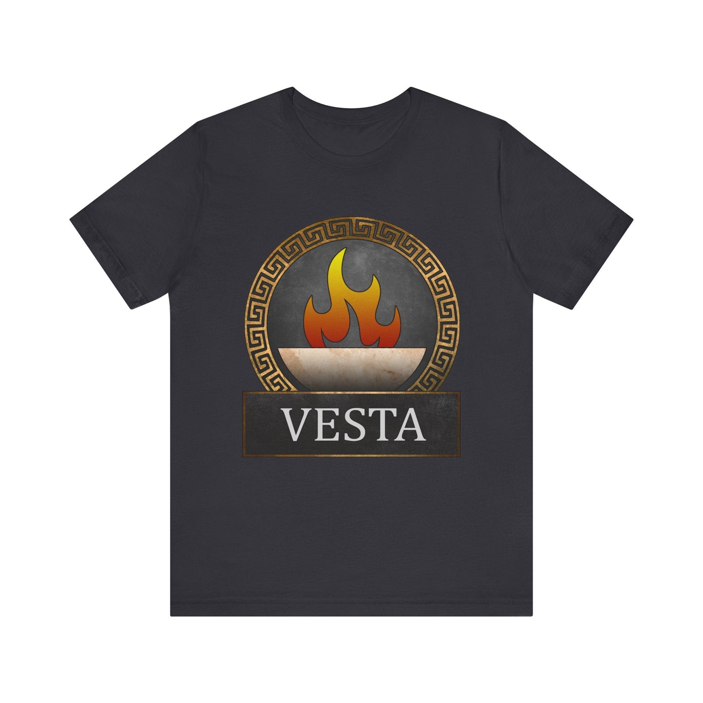 Dark Grey / S Vesta Roman Goddess Symbol T-Shirt