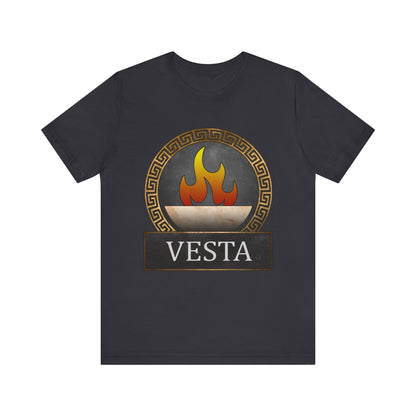 Dark Grey / S Vesta Roman Goddess Symbol T-Shirt