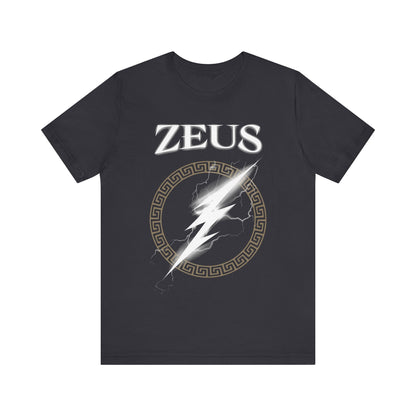 Dark Grey / S Zeus Greek God Thunderbolt of Zeus T-Shirt
