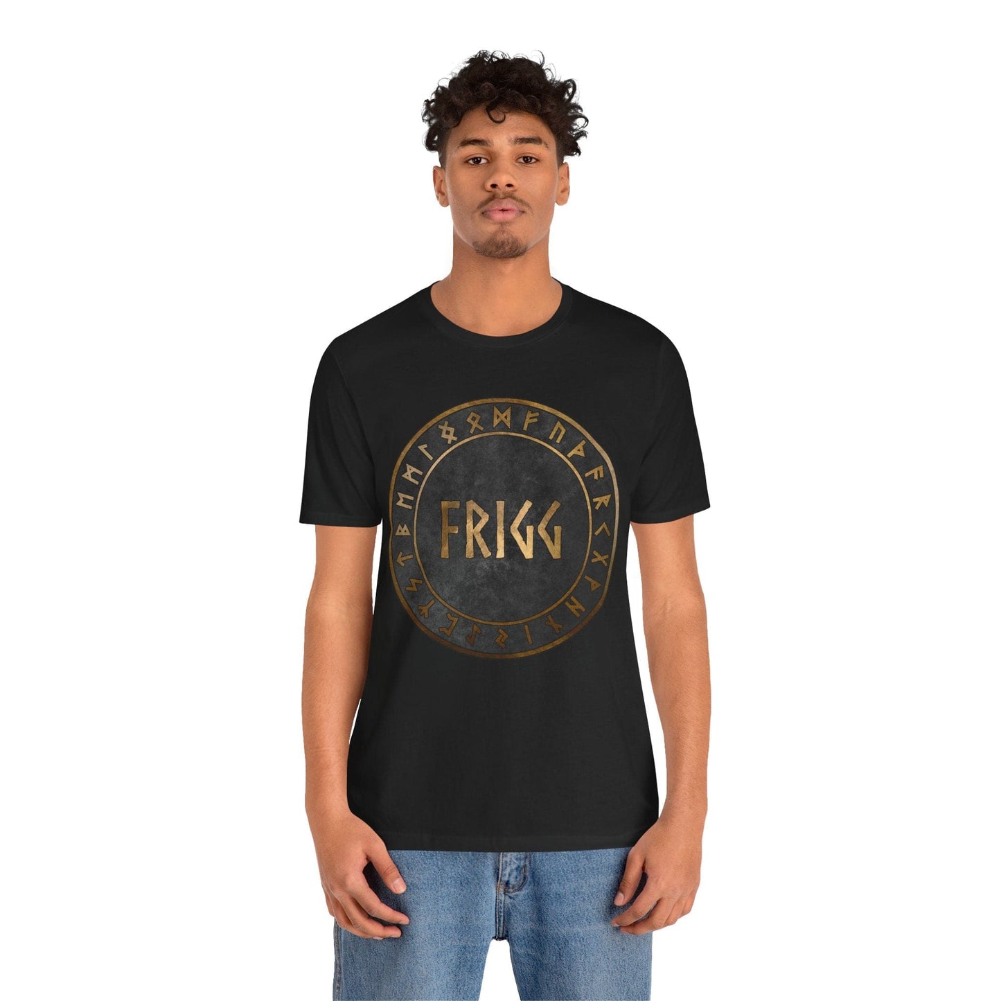 Frigg Norse Goddess with Viking Runes T-Shirt