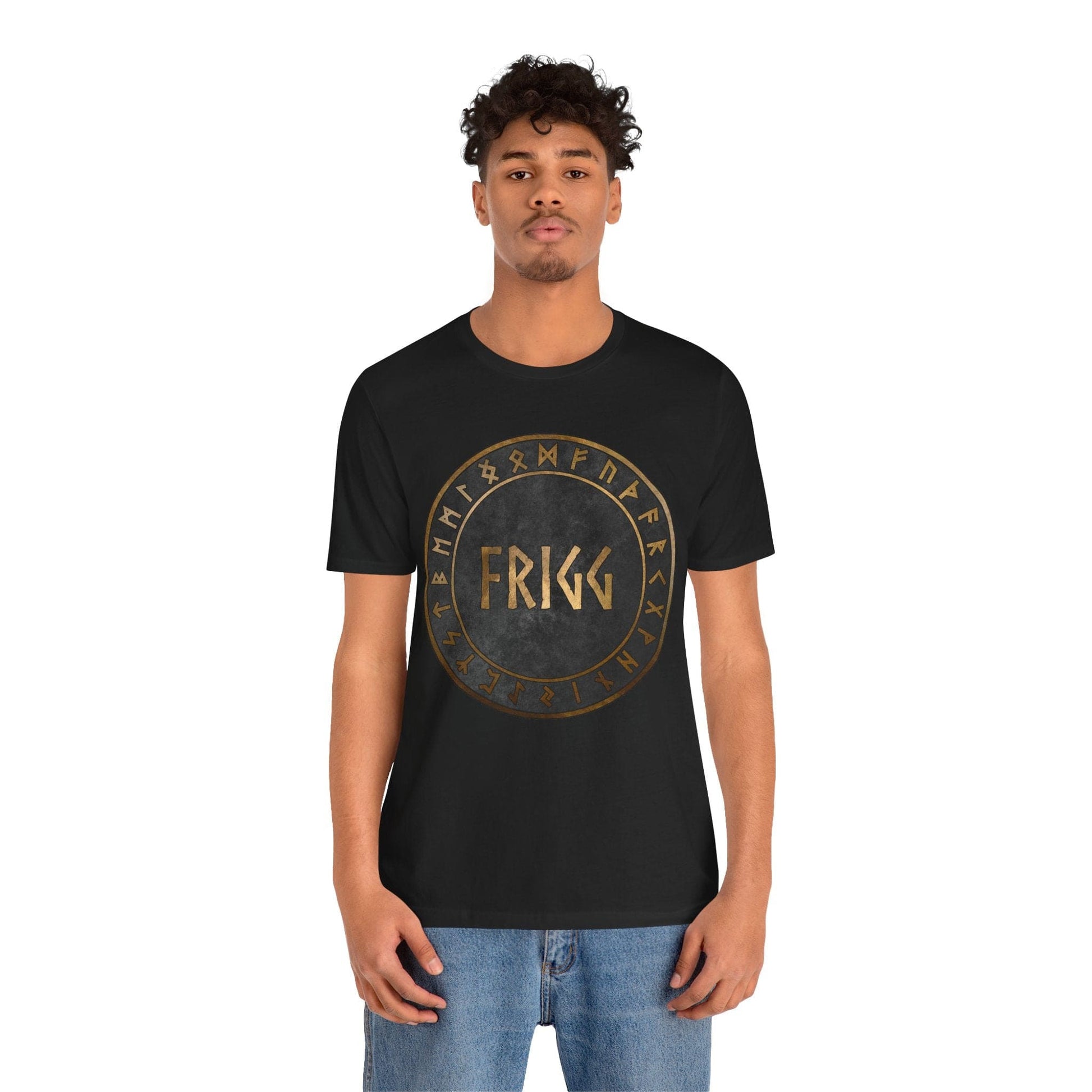 Frigg Norse Goddess with Viking Runes T-Shirt