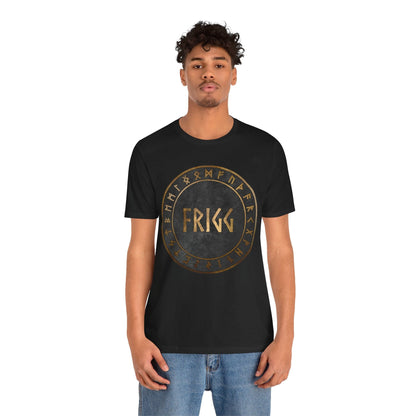 Frigg Norse Goddess with Viking Runes T-Shirt