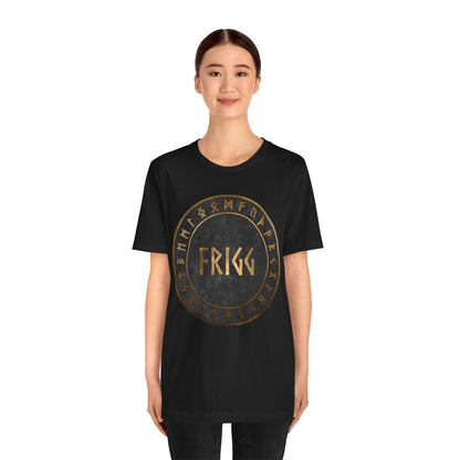 Frigg Norse Goddess with Viking Runes T-Shirt