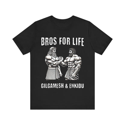 Gilgamesh and Enkidu Bros For Life - Funny Ancient History T-Shirt