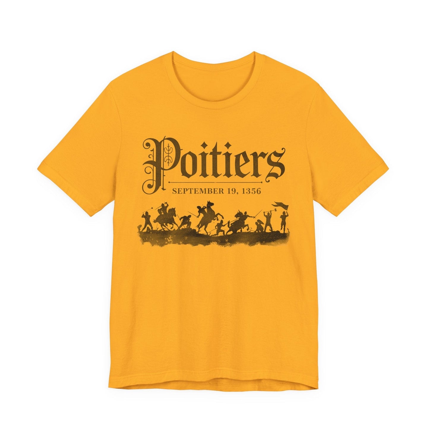 Gold / S Battle of Poitiers - Hundred Years' War T-Shirt