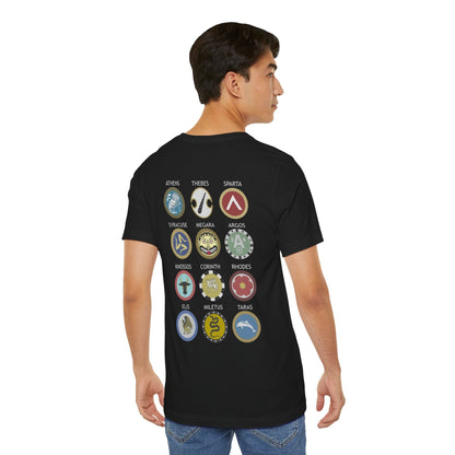 Greek Hoplite Shields - Greek Polis Double Sided T-Shirt