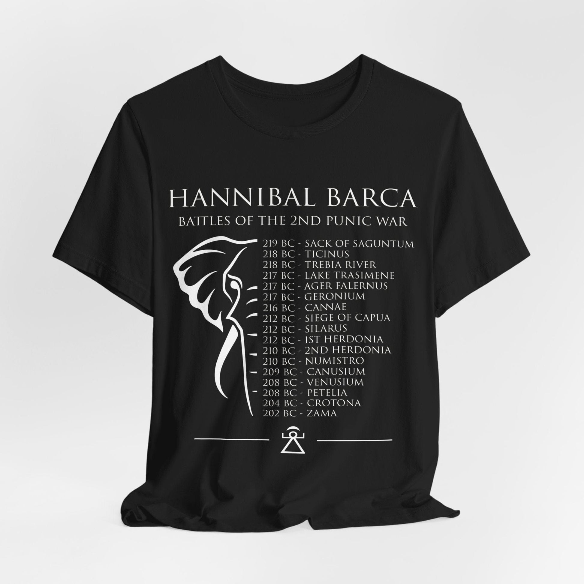 Hannibal Barca Battles of the 2nd Punic War T-shirt