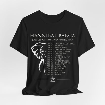 Hannibal Barca Battles of the 2nd Punic War T-shirt
