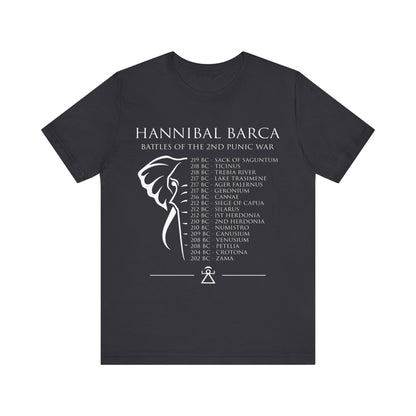 Hannibal Barca Battles of the 2nd Punic War T-shirt