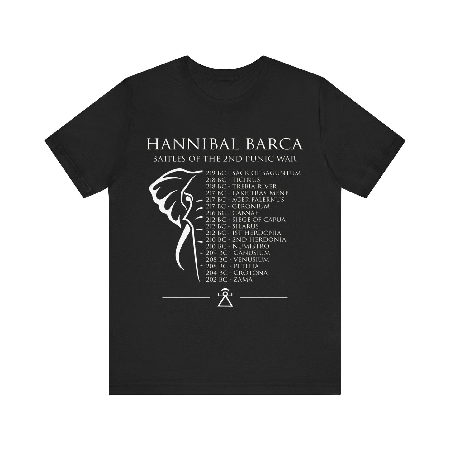 Hannibal Barca Battles of the 2nd Punic War T-shirt