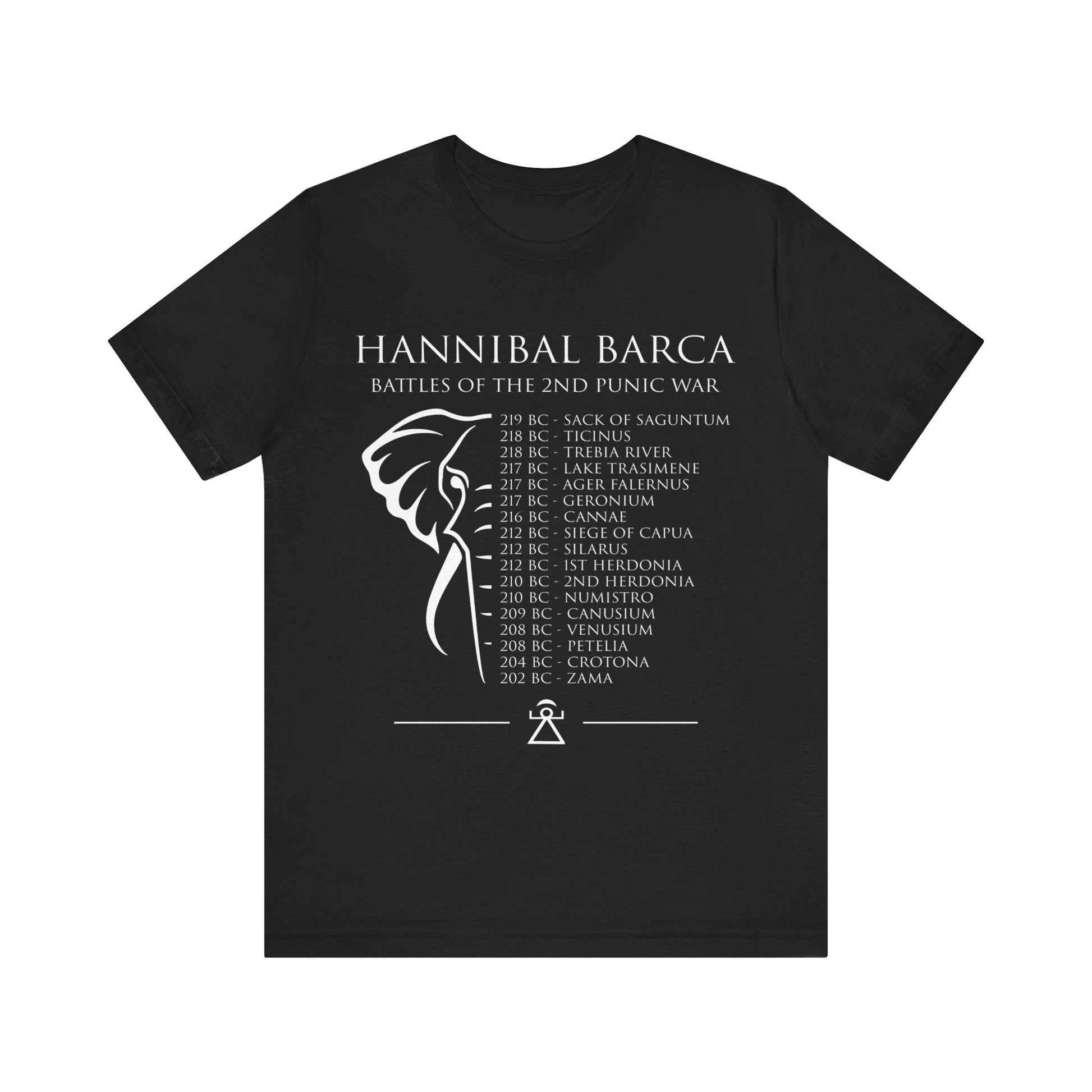 Hannibal Barca Battles of the 2nd Punic War T-shirt