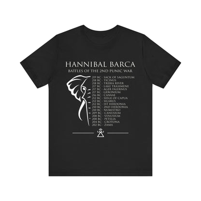 Hannibal Barca Battles of the 2nd Punic War T-shirt