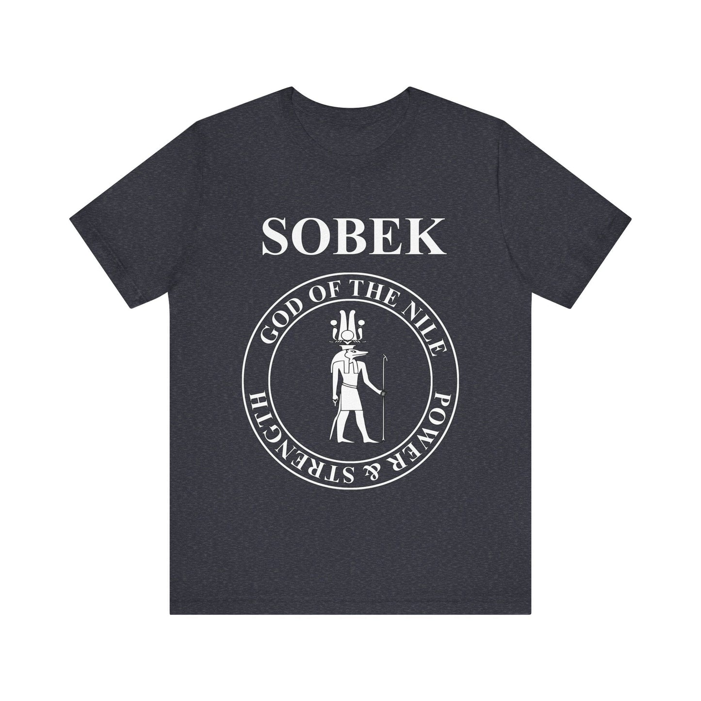 Heather Navy / S Ancient Egypt God Sobek T-Shirt
