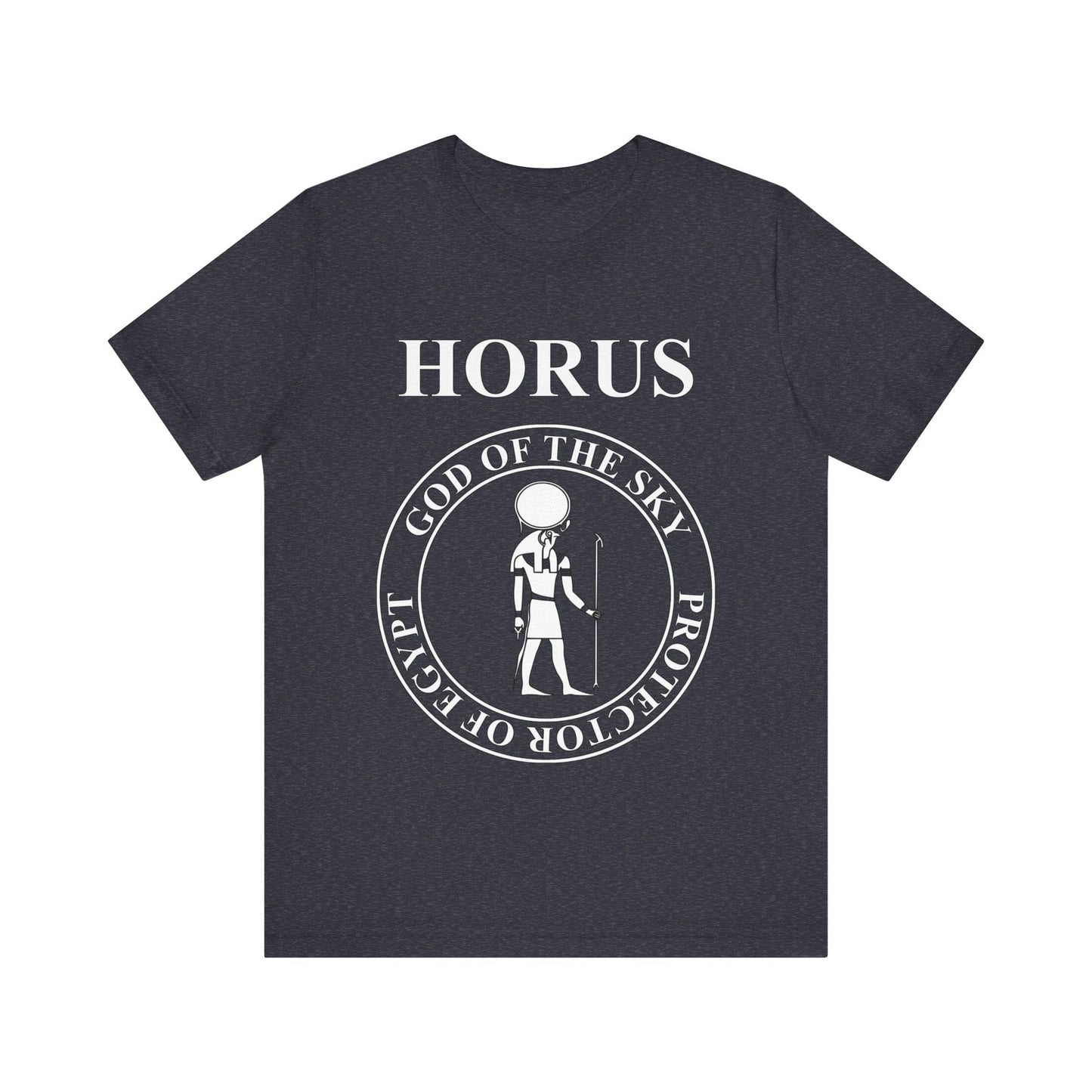 Heather Navy / S Ancient Egyptian God Horus T-Shirt