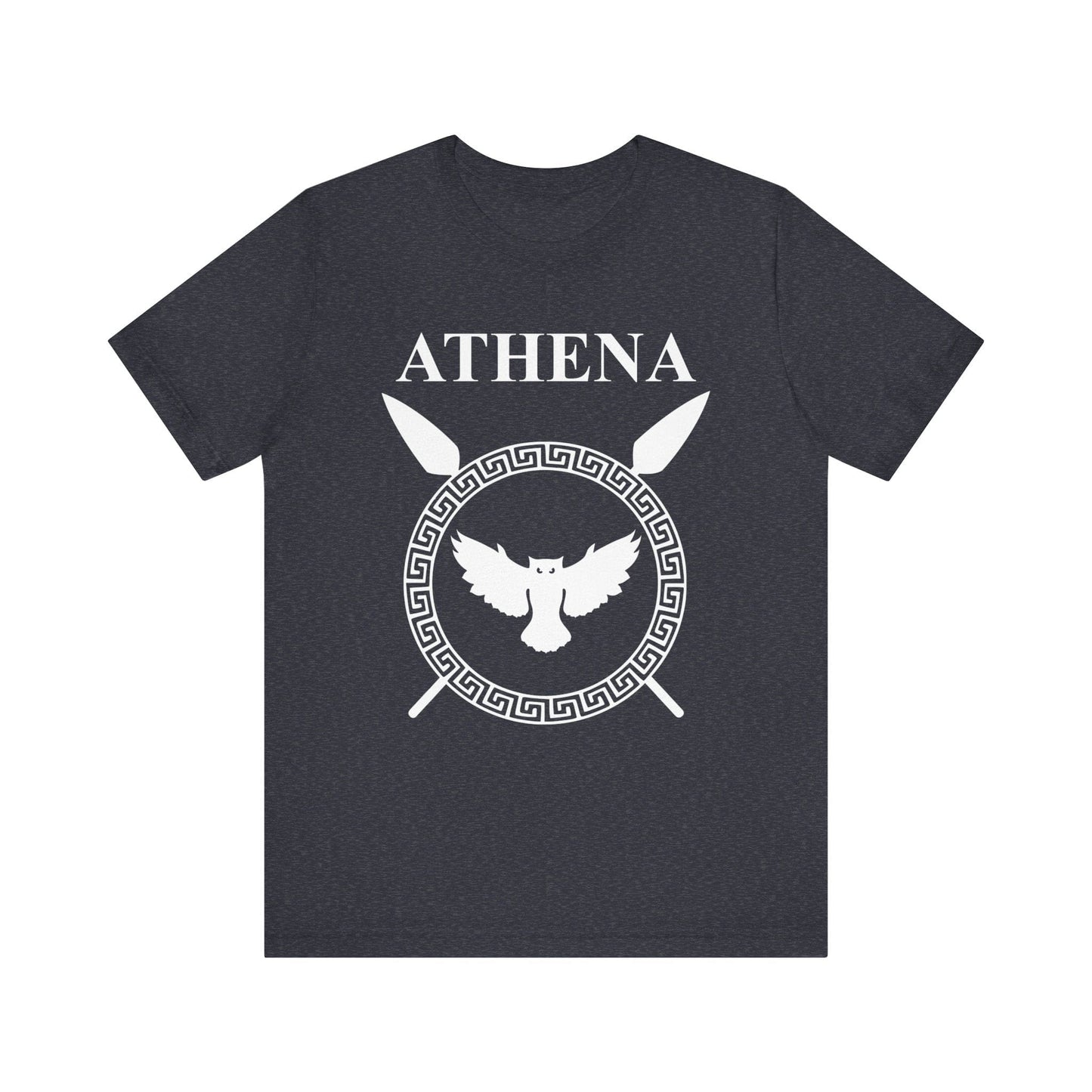 Heather Navy / S Athena Greek Goddess of War T-Shirt