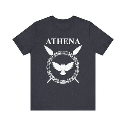 Heather Navy / S Athena Greek Goddess of War T-Shirt