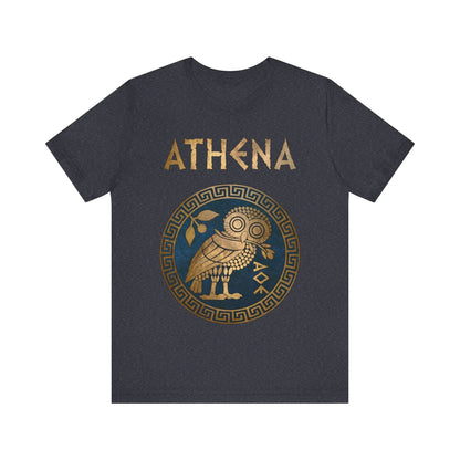 Heather Navy / S Athena Greek Goddess Symbol T-Shirt