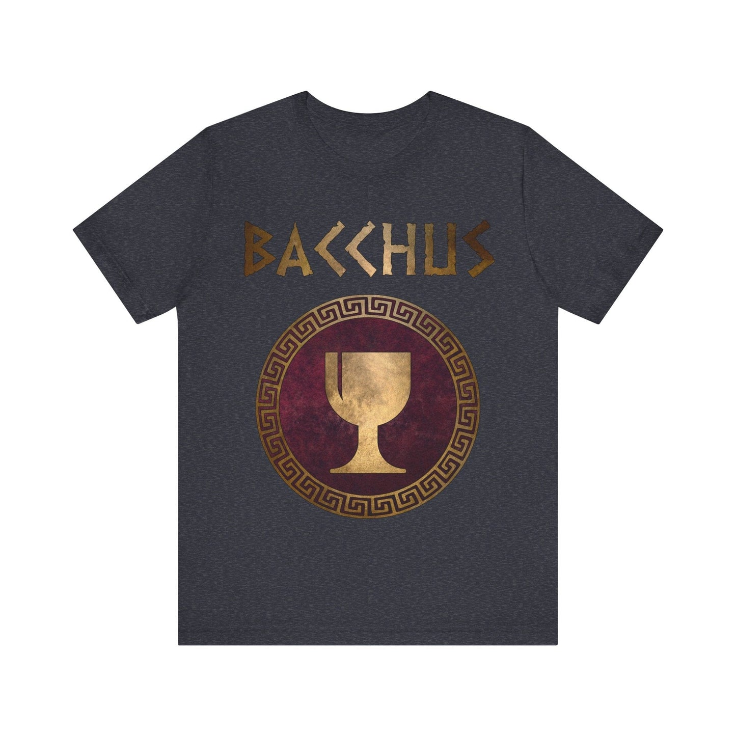 Heather Navy / S Bacchus Roman God of Wine and Festivals T-Shirt