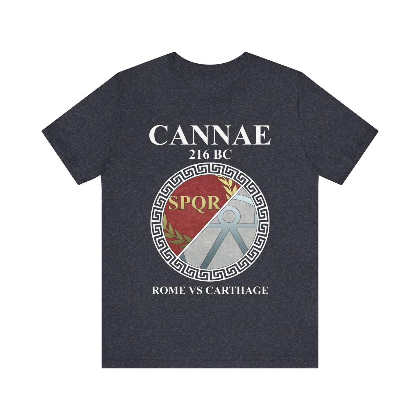 Heather Navy / S Battle of Cannae Rome vs Carthage T-Shirt