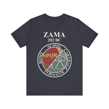 Heather Navy / S Battle of Zama Rome vs Carthage Punic Wars T-Shirt