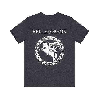 Heather Navy / S Bellerophon Ancient Greek Hero T-Shirt