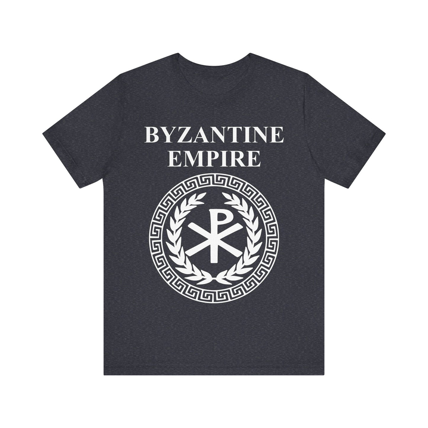 Heather Navy / S Byzantine Empire Imperial Chi Rho Constantinople T-shirt