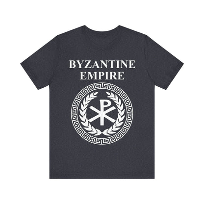 Heather Navy / S Byzantine Empire Imperial Chi Rho Constantinople T-shirt