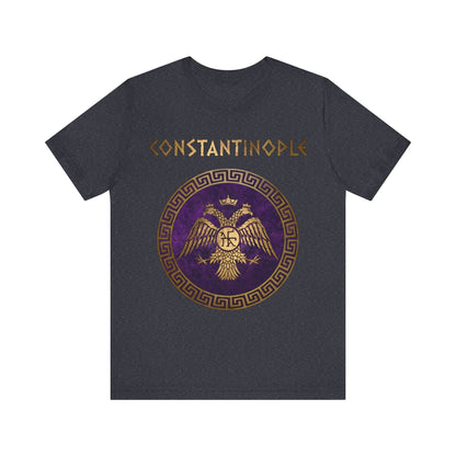 Heather Navy / S Constantinople Byzantine Empire Symbol T-Shirt