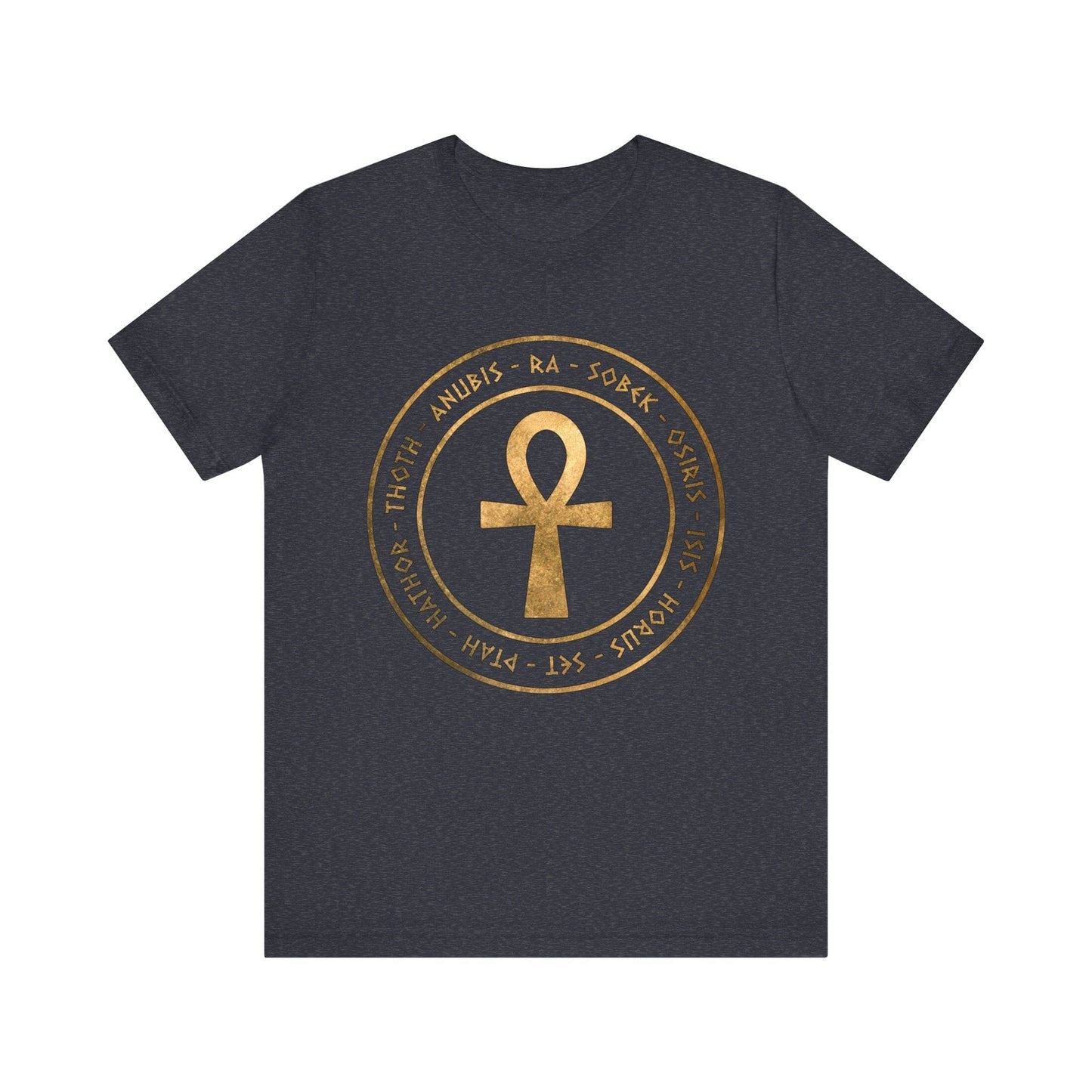 Heather Navy / S Egyptian Gods the Ancient Gods of Egypt Ankh T-Shirt